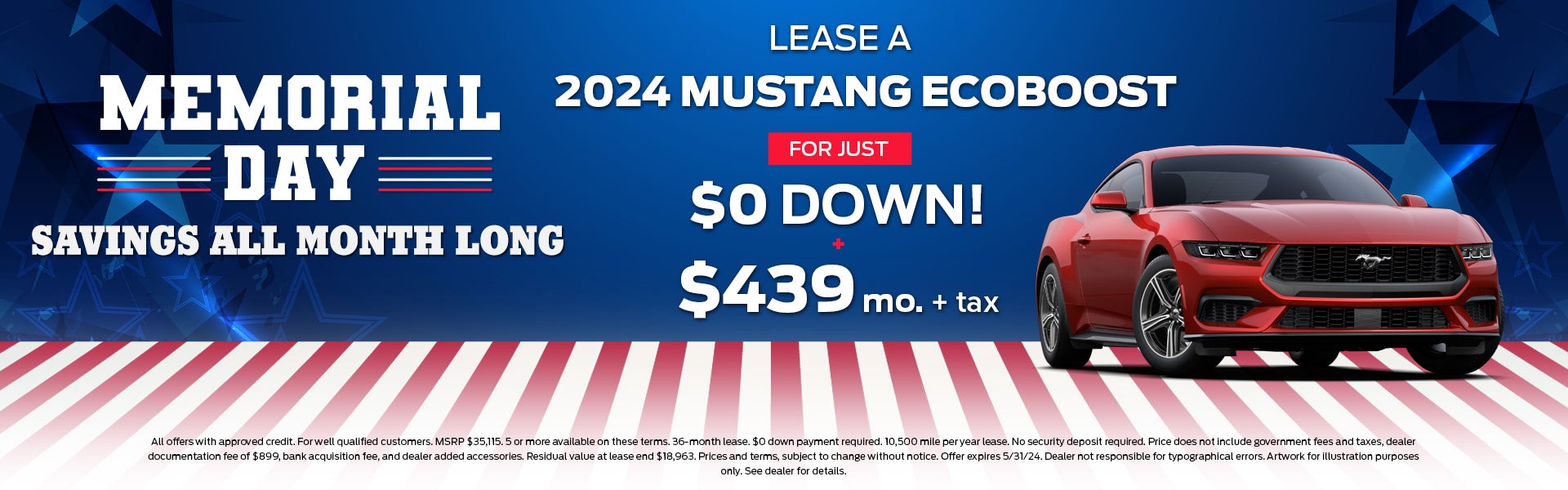 May 2024 Lease Webslide Mustang Ecoboost
